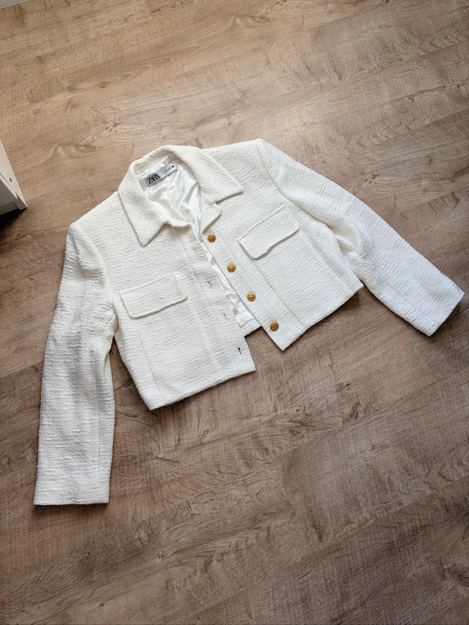 Zara vest in witte tweed – chique en tijdloos – photo 3
